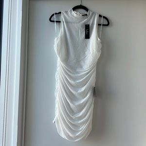 Lulus mesh mock neck body con dress